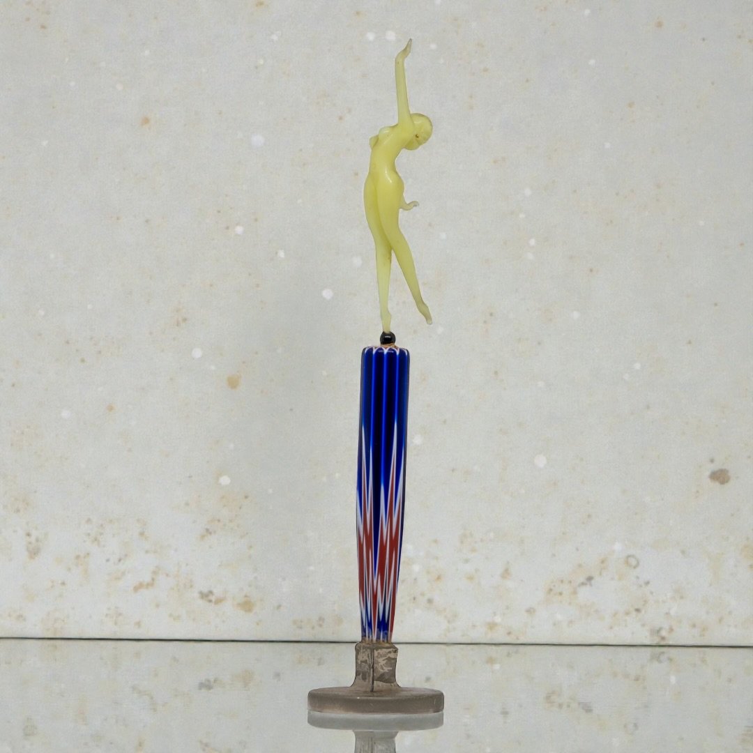 Figura Stilizzata Di Donna in Vetro di Murano - Italia Anni 40-photo-2